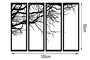 Wallity Tree Accesorio Decorativo de Pared Metálico Negro